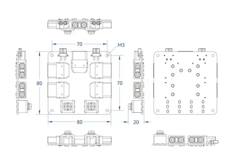 Плата распределения питания Holybro 300A - Side Entry (PDB), (распаяны XT90 5 шт, XT30 2 шт)