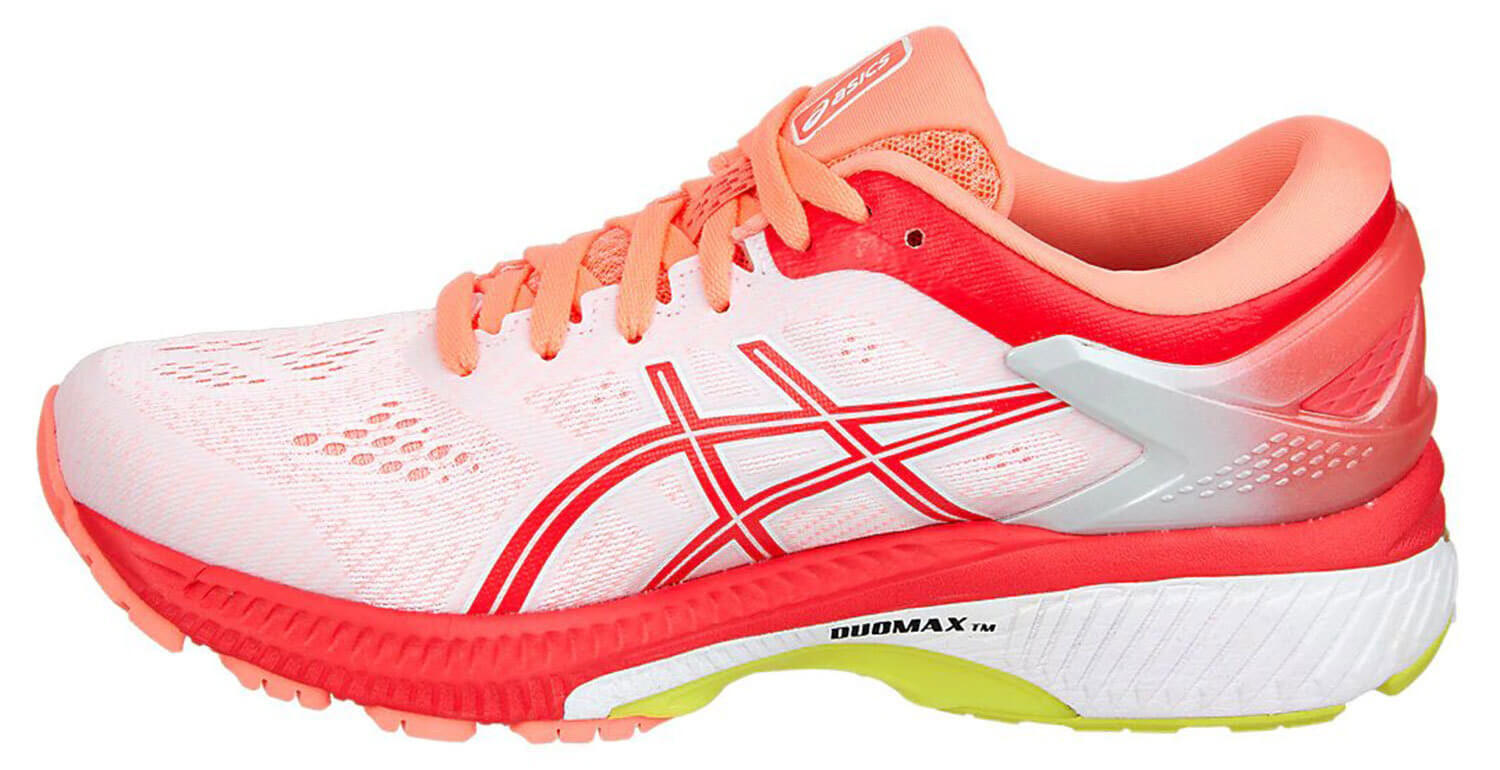 Asics Gel Kayano 26 Kai кроссовки для бега женские белые-красные - 4