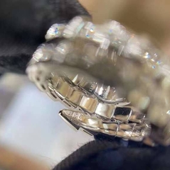 Кольцо ЗМЕЯ-SERPENTI двойное lux качество white VGOLD