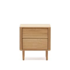 Lenon Тумбочка с 2 ящиками из шпона дуба 50 x 55 см