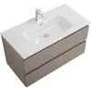 BelBagno KRAFT-1200-2C-SO-СO База под раковину подвесная с фрезерованными ручками по всей длине фасада с двумя выкатн. ящ., Бежевый Мат., 1200x455x500