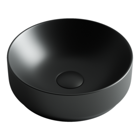 Ceramica Nova Element CN6007 Умывальник чаша накладная круглая, 35.5x35.5, цвет: чёрный