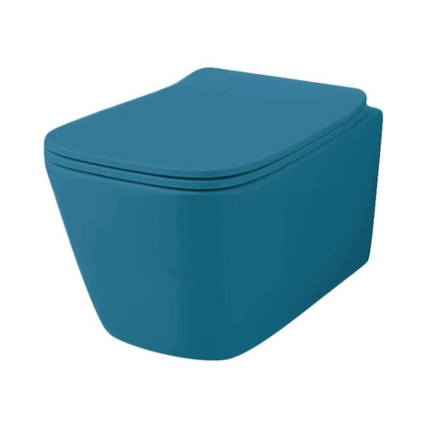 ArtCeram A16 ASV003 38 00 Унитаз подвесной, цвет: голубой