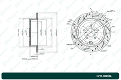 Диск тормозной перфорированный G-brake GFR-01898L левый