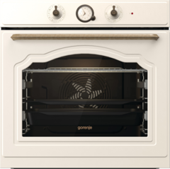 Встраиваемый духовой шкаф Gorenje BO6735CLI, бежевый, 77 литров, телескопические направляющие