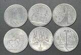 K15928 1977-1980 СССР 1 рубль 6 монет Олимпиада 80 Эмблема Факел Космос МГУ Кремль Долгорукий K15928 1977-1980 СССР 1 рубль 6 монет Олимпиада 80 Эмблема Факел Космос МГУ Кремль Долгорукий