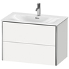 Duravit Viu 23448300001 Раковина подвесная с переливом, выпуск с керам покрытием, 1 отв под смес, 83х49см, покр WonderGliss, цвет белый