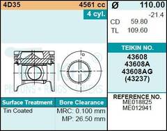 Поршень двигателя TEIKIN 43608AG STD (4шт/упак)