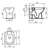 Ideal Standard i.life A T467301 Напольный унитаз-соло, глубокий смыв, горизонтальный выпуск, с крепежом TT0257919