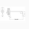 Gessi Goccia 33723#279 Настенный излив с инд.длиной (115-300мм), для монтажа с удаленным управлением 33700/33743 (не входит в комплект), цвет: белый