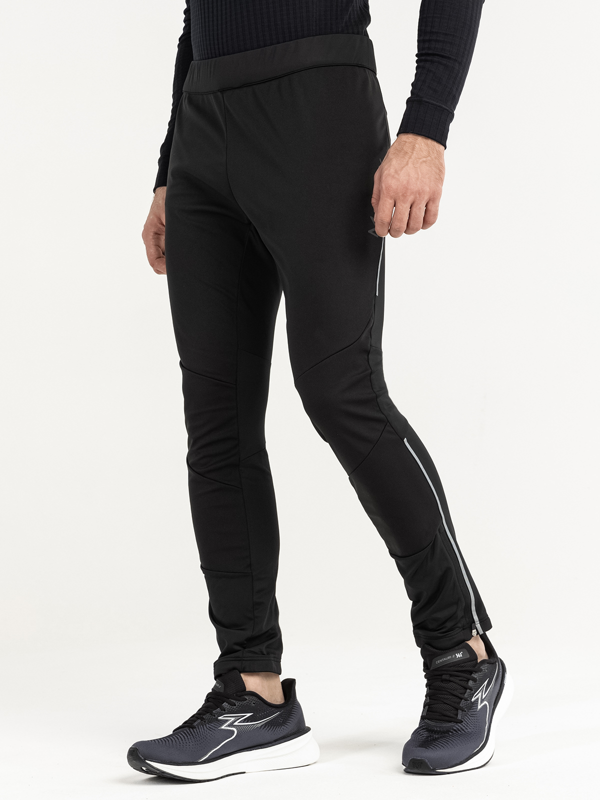 Мужские лыжные брюки Moax Tauri Softshell черные - 2