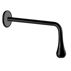 Gessi Goccia 33723#299 Настенный излив с инд.длиной (115-300мм), для монтажа с удаленным управлением 33700/33743 (не входит в комплект), цвет: черный фото
