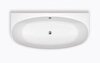 BelBagno BB83-1700-W0 Пристенная акриловая ванна в комплекте со сливом (донным клапаном), 170x79.5, цвет: белый