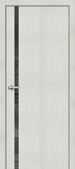 Дверь Браво-1.55 / Цвет Bianco Veralinga / Стекло Mirox Grey / Двери Браво