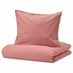 Комплект постельного белья IKEA ANGSLILJA (ЭНГСЛИЛЯ), Двуспальный, Темно-розовый, 240x220, 50x80 см