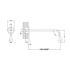 Gessi Goccia 33723#299 Настенный излив с инд.длиной (115-300мм), для монтажа с удаленным управлением 33700/33743 (не входит в комплект), цвет: черный