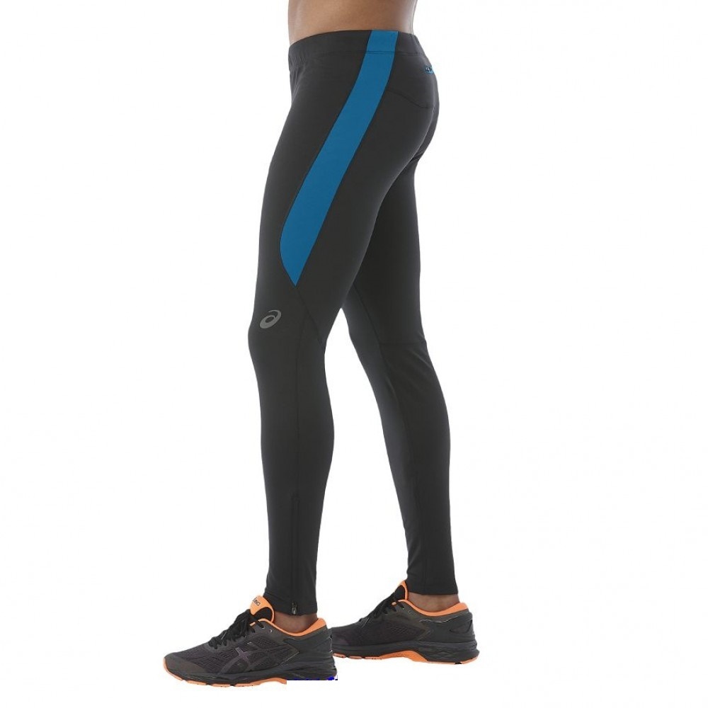 Тайтсы для бега Asics Winter мужские black-blue - 2