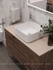 Aquanet 345672 Тумба с раковиной Алвита new 100 (Flat) напольная 2 ящ. цв.дуб веллингтон табак (345672)