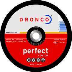 Шлифовальный диск A30T 180x6 Dronco 3186041