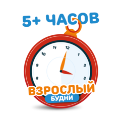 Взрослый онлайн билет на тариф "5+ часов" (будние дни) со скидкой 25%