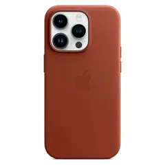 Кожаный чехол с поддержкой MagSafe Apple Leather Case для iPhone 14 Pro, Umber (Умбра)