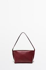 Massimo Dutti Сумка через плечо из кожи наппа, ярко-красный