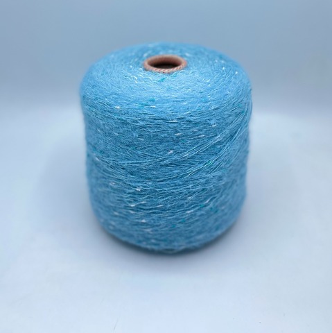 Бобинная пряжа (пр.Италия),art-Paima 700м/100гр,100%Полиамид, цвет-Голубой+шишибрики , арт.28261