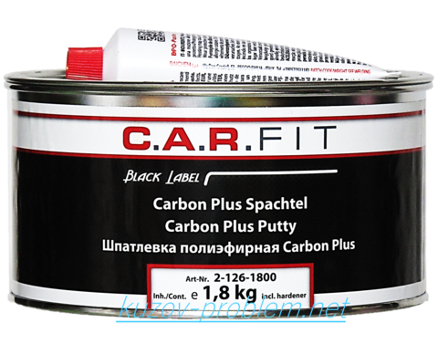 Шпатлевка с углеволокном Карбон 1,8кг Карфит Carfit