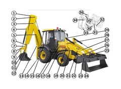 Пальцы втулки каретки JCB 3CX 4CX с привязкой к товарам