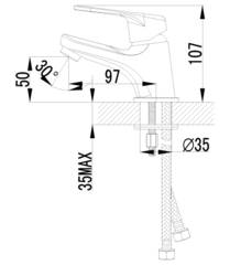Смеситель для умывальника монолитный LEMARK LUNA – LM4156C