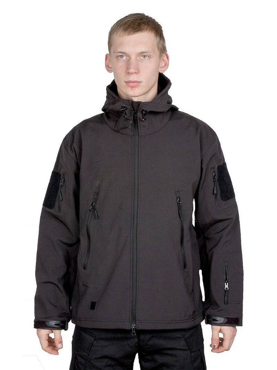 Ветровка Shark Skin Soft Shell на флисе (black)
