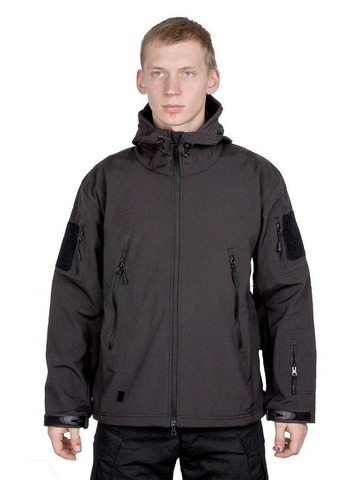 Ветровка Shark Skin Soft Shell на флисе (black)