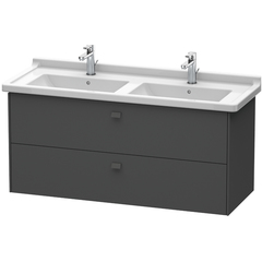 Duravit Brioso BR414404949 Тумба под раковину 1220x469х563 мм, с 2 выдвижными ящиками, цвет графит матовый 49 (для 033213) фото
