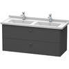 Duravit Brioso BR414404949 Тумба под раковину 1220x469х563 мм, с 2 выдвижными ящиками, цвет графит матовый 49 (для 033213)