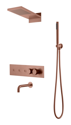 Boheme Fusion 131-2-CB Встроенная душевая система с изливом, цвет: брашированная медь