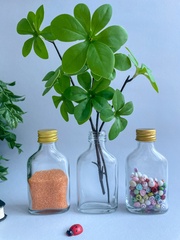 Баночки стеклянные с винтовой крышкой, 50 мл, 5,5*2,5*10,5 см, набор 3 шт.