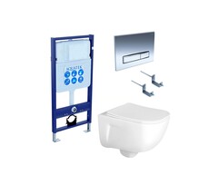 Aquatek SET Aquatek ДИВА 4в1 SET Aquatek ДИВА-023 4в1 (рама Aquatek Standard INS-0000012+ кркпеж KKI-0000002+клавиша KDI-0000023+унитаз ДИВА AQ2012-00 с тонким сиденьем soft-close фото