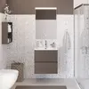 BelBagno UNO-MINI-500-2C-SO-СO База под раковину подвесная с фрезерованными ручками по всей длине фасада с двумя выкатн. ящ., Бежевый Мат.,500x395x608
