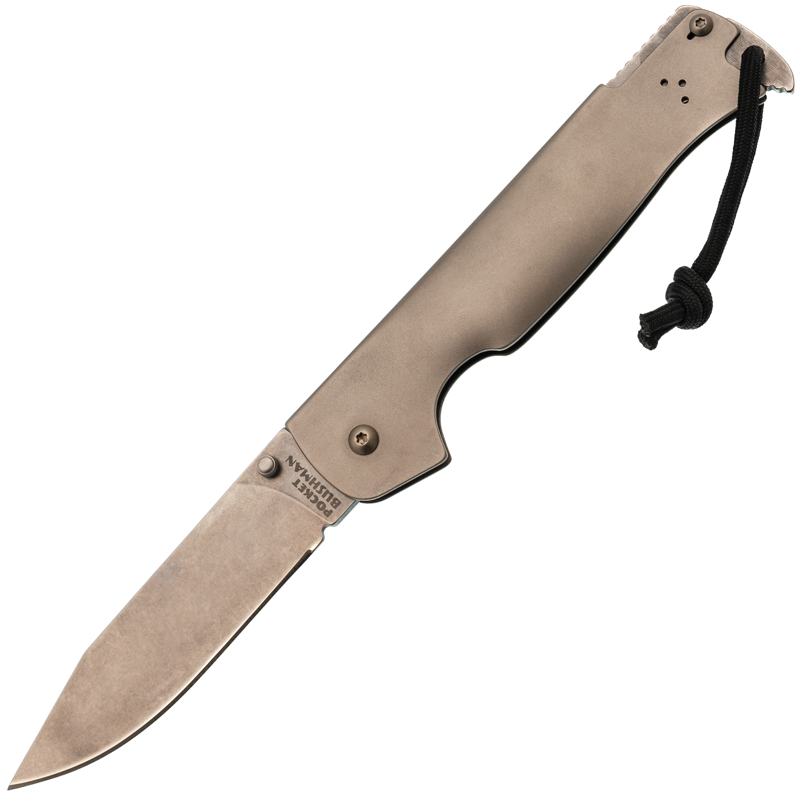 Нож складной Cold Steel Pocket Bushman, сталь 4116, рукоять нержавеющая сталь, серебристый