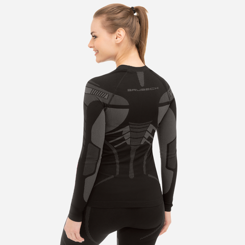 Женский термолонгслив Brubeck Dry black-graphite