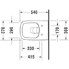 Duravit DuraStyle 2551090000 Унитаз подвесной безободковый 540х370 мм, с креплением, цвет белый