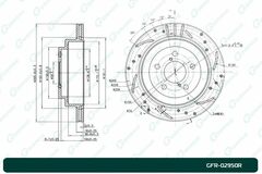 Диск тормозной перфорированный вентилируемый G-brake GFR-02950R правый