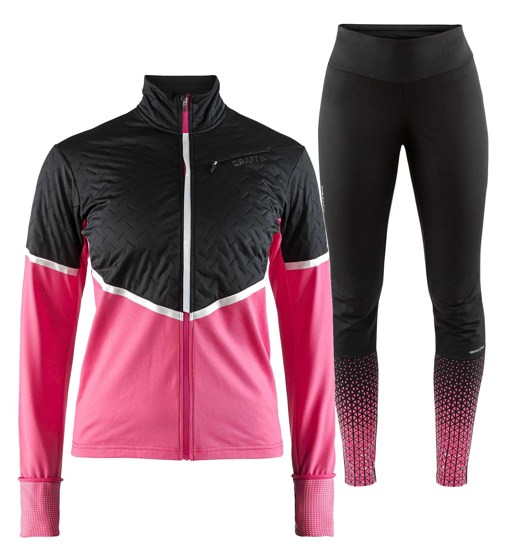 Craft Urban Run Warm Wind утепленный костюм для бега женский