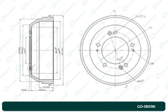 Барабан тормозной G-brake  GD-06596