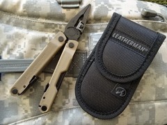 Мультитул Leatherman Rebar Coyote Tan, чёрно-бежевый, 17 функций, нейлоновый чехол (832406) - Multitool-Leatherman.Ru