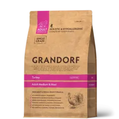 Сухой корм GRANDORF DOG Turkey MED&MAXI индейка для взрослых собак средних и крупных пород 1кг
