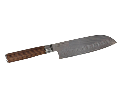 Кухонный нож Сантоку FT-series 18см, VG-10, DAMASCUS, рук-ть дерево, арт.277008