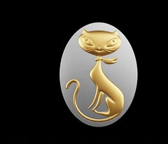 Силиконовый молд Камея КОШЕЧКА
