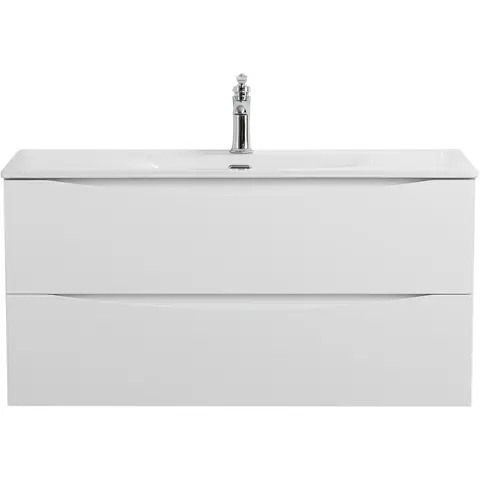 BelBagno MARINO-CER-MINI-900-2C-SO-BO-P База под раковину подвесная с двумя выкатными ящиками, Bianco Opaco, 896x390x500