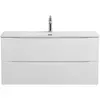 BelBagno MARINO-CER-MINI-900-2C-SO-BO-P База под раковину подвесная с двумя выкатными ящиками, Bianco Opaco, 896x390x500